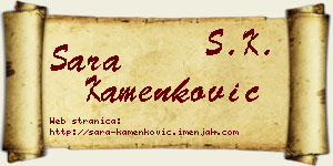 Sara Kamenković vizit kartica